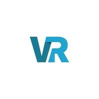 v r virtual 3d font modern technology logo virtual reality vector