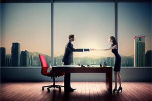 business people shaking hands photo