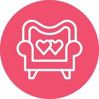 diseño de icono de vector de silla de boda