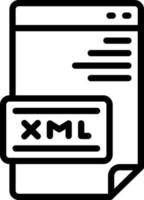 line icon for xml vector