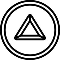 line icon for triangle vector