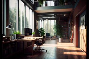 Architectural visualization of an office photo