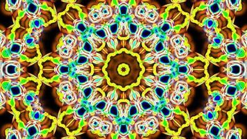 Rotation symmetry flower kaleidoscope video