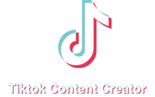 TikTok logo for content creation application in social media that is popular online png