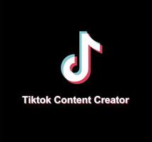 TikTok logo for content creation application in social media that is popular online photo