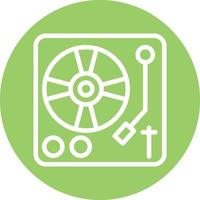 Turn Table Vector Icon Design