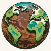 salvar tierra, tierra globo, planeta, medio ambiente día verde tierra ai generativo foto