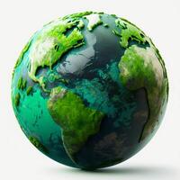 salvar tierra, tierra globo, planeta, medio ambiente día verde tierra ai generativo fotoai generativo foto