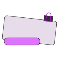 The Violet Card and Paper Clip png