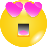 linda emoticon en transparente antecedentes png