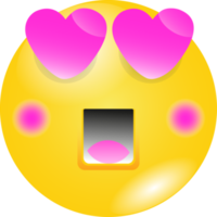 linda emoticon en transparente antecedentes png