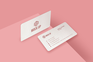 affaires carte maquette conception avec rose Contexte psd