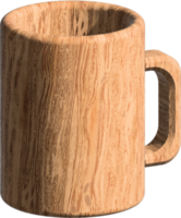 3D Illustration of Wooden Glass png