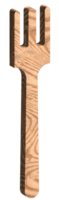 3D Illustration of Wooden Fork png