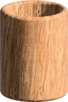 3d ilustración de de madera clásico vaso png