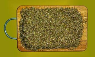 tomillo seco hierba textura antecedentes. latín nombre timo vulgaris yo medicinal hierbas. el concepto de tradicional medicamento. foto