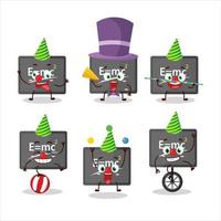 Cartoon character of physic board with various circus shows vector