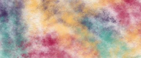 Abstract  watercolor with vibrant distressed grunge texture. Colorful painted background in abstract sunset or sunrise sky. Colorful gradient ink colors wet effect hand drawn canvas background. photo