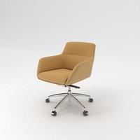 Office Chair 3D rendered realistic furniture side view photo