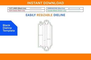 Troothbrush box dieline template and 3D box vector file Blank dieline template