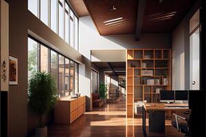 Architectural visualization of an office photo