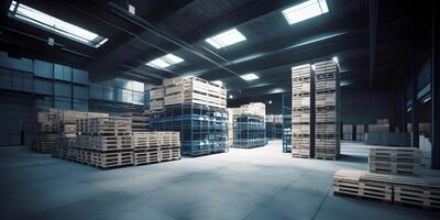Huge distribution warehouse. photo