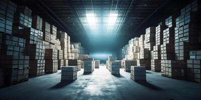 Huge distribution warehouse. photo