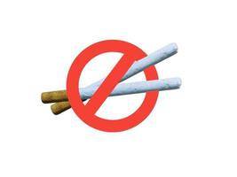 imagen objeto en No de fumar, aislado en blanco antecedentes foto