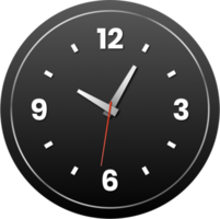 Modern realistic round wall clock. Editable vector format file png