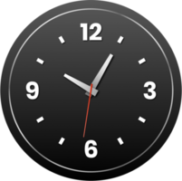 moderno realista redondo pared reloj. editable vector formato archivo png