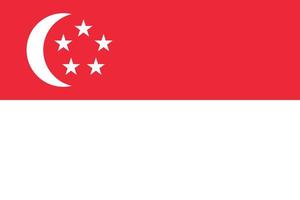 Vector image of Singapore flag. original and simple Republic of Singapore flag isolated vector in official colors and Proportion Correctly