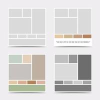 Moodboard template. Photo collage layout. Minimalist Moodboard. vector