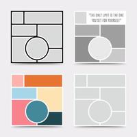 Moodboard template. Photo collage layout. Minimalist Moodboard. vector