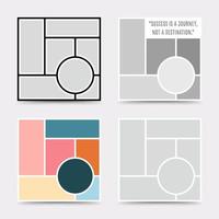 Moodboard template. Photo collage layout. Minimalist Moodboard. vector