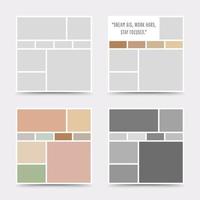 Moodboard template. Photo collage layout. Minimalist Moodboard. vector