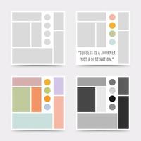 Moodboard template. Photo collage layout. Minimalist Moodboard. vector