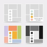 Moodboard template. Photo collage layout. Minimalist Moodboard. vector