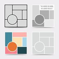 Moodboard template. Photo collage layout. Minimalist Moodboard. vector