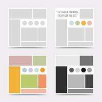 Moodboard template. Photo collage layout. Minimalist Moodboard. vector