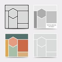 Moodboard template. Photo collage layout. Minimalist Moodboard. vector