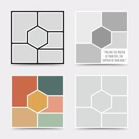 Moodboard template. Photo collage layout. Minimalist Moodboard. vector