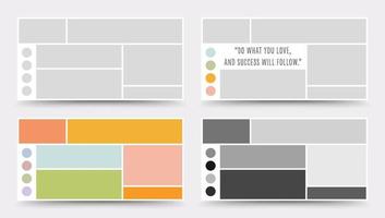 Moodboard template. Photo collage layout. Minimalist Moodboard. vector