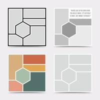 Moodboard template. Photo collage layout. Minimalist Moodboard. vector