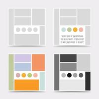 Moodboard template. Photo collage layout. Minimalist Moodboard. vector