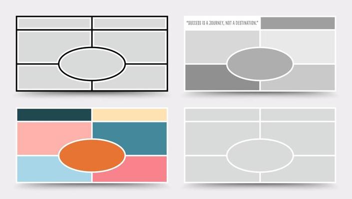 Moodboard template. Photo collage layout. Minimalist Moodboard.