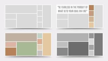 Moodboard template. Photo collage layout. Minimalist Moodboard. vector