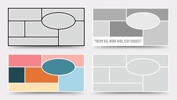 moodboard modelo. foto collage disposición. minimalista tablero de humor. vector