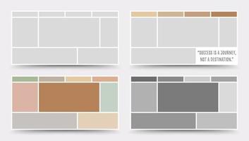 Moodboard template. Photo collage layout. Minimalist Moodboard. vector