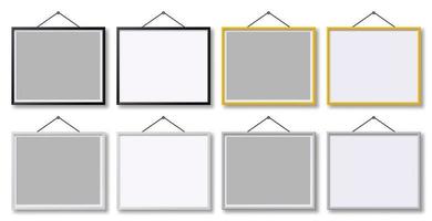 Blank picture frame. Realistic frames for paintings or photographs. vector