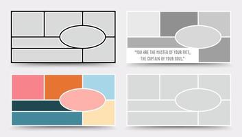 Moodboard template. Photo collage layout. Minimalist Moodboard. vector